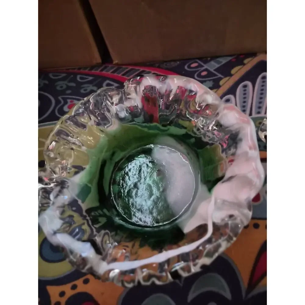 Vintage Murano MCM 2 Hand Blowen Glass Bowls In The Sommerso Techique In...